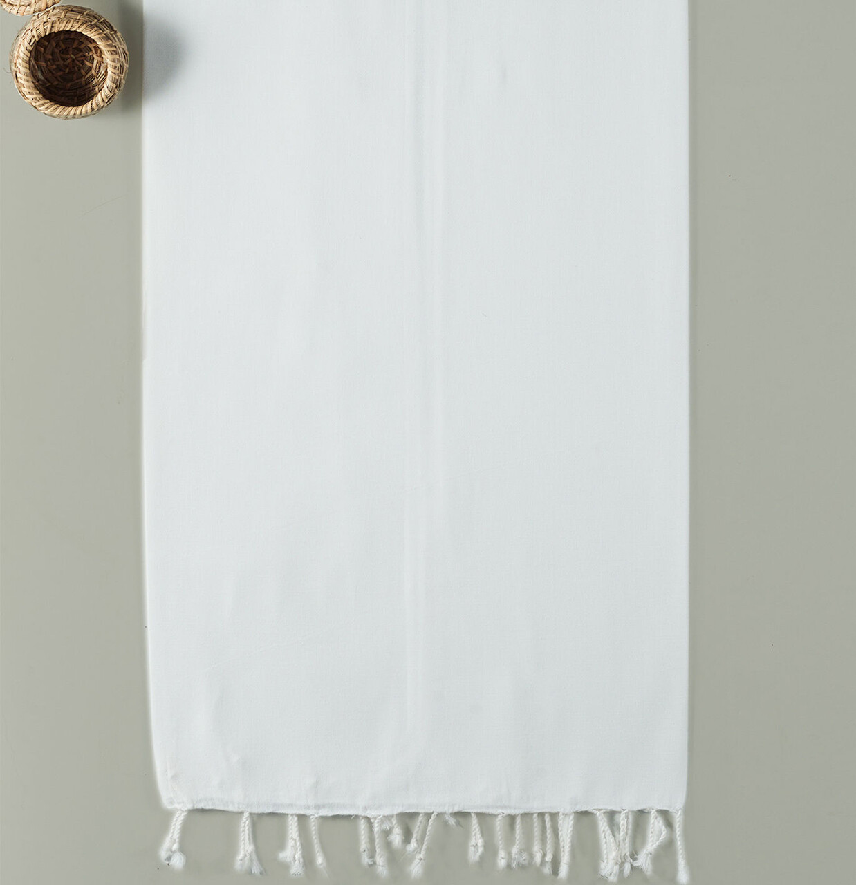 Prosop de plaja, L'essentiel Maison, Sultan, Alb - imagine 7